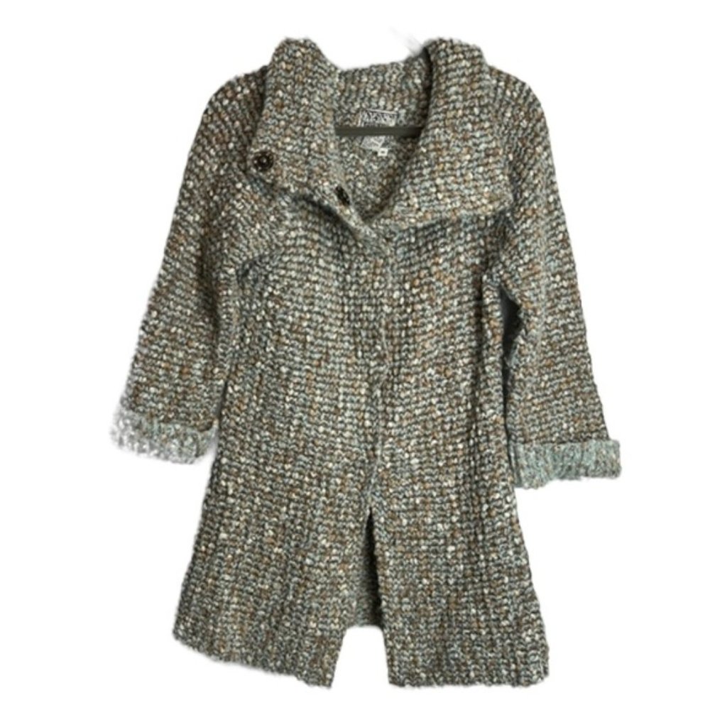 Curio Alpaca Mohair blend chunky multicolor knit cardigan size medium 😍😍